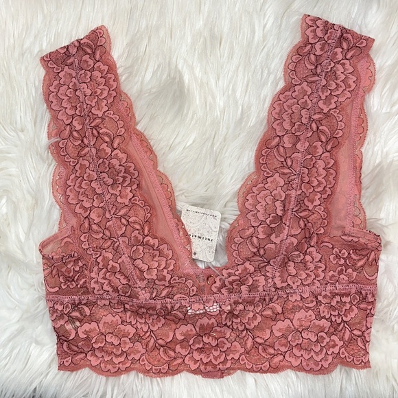 NWT Free People Intimately Rose Dust Lace Top - Picture 3 of 8